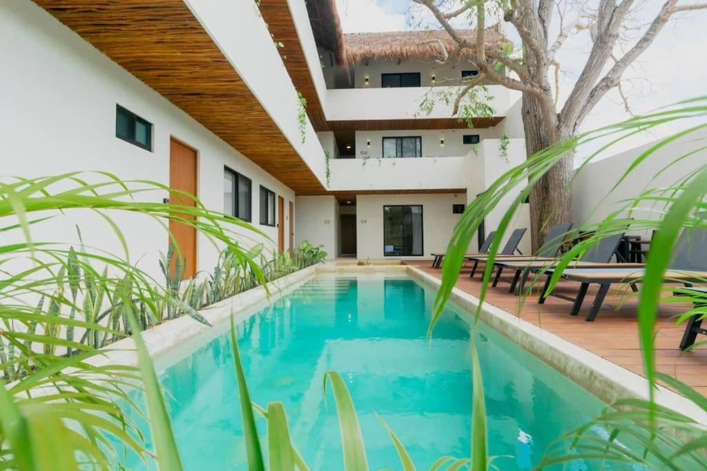Cozy Apartment With Pool In Bacalar Center エクステリア 写真