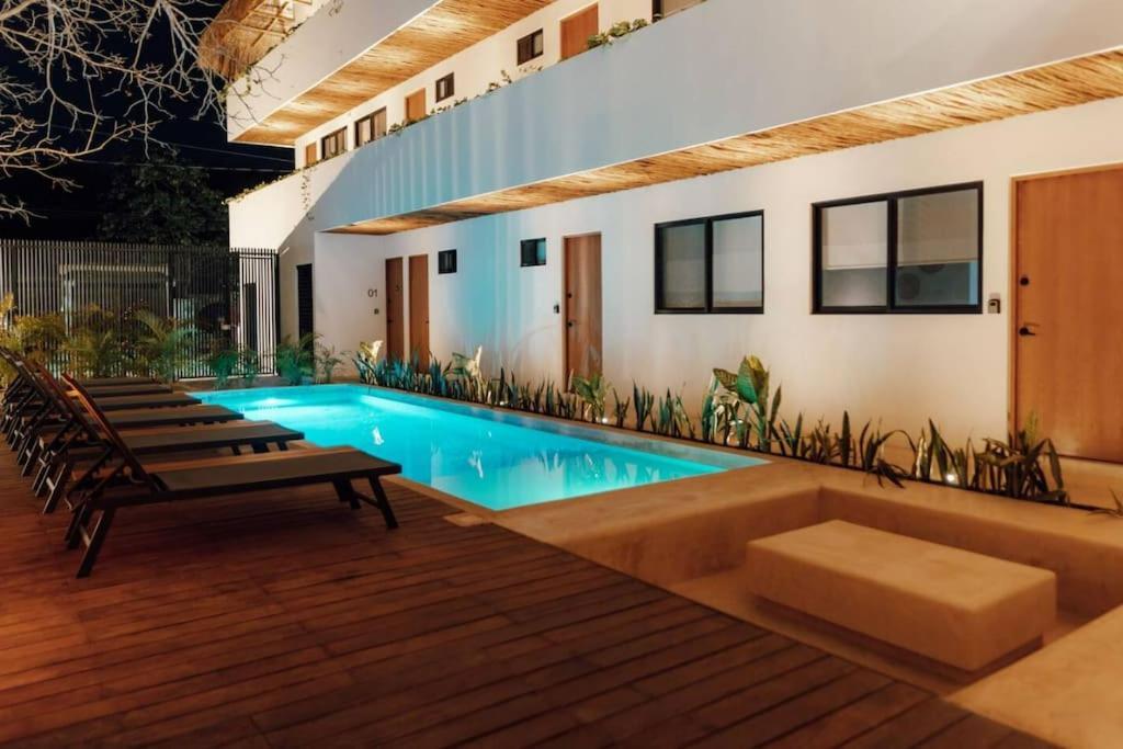 Cozy Apartment With Pool In Bacalar Center エクステリア 写真